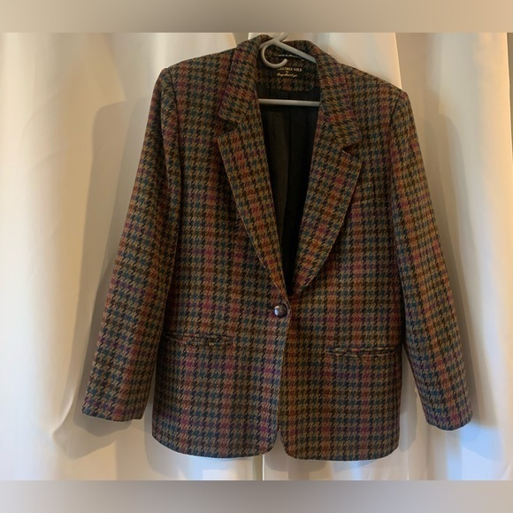 Giorgio Sant' Angelo Women's Size‎ 10 Wool Blazer Tweed 100% Wool - Picture 1 of 12